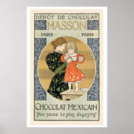 Masson Chocolat Mexicain Vintage Mat & Dryck Affis Poster