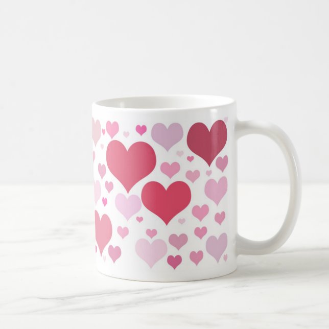 Massor av Alla Hjärtans Hjärtan Kaffemugg (Höger)