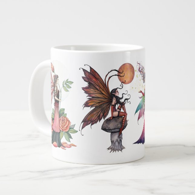 Massor av feer-mugg av Molly Harrison Jumbo Mugg (Framsida vänster)