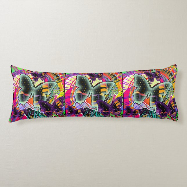 Massor av fjärilar kroppskudde (Framsidan)