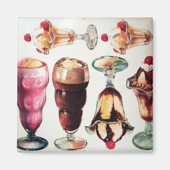 massor av glass sundaes magnet (Framsidan)