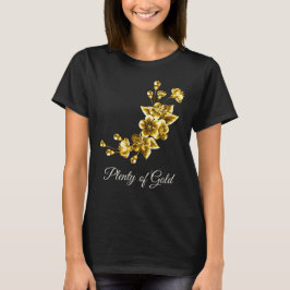 Massor av guld Elegant blomster T Shirt