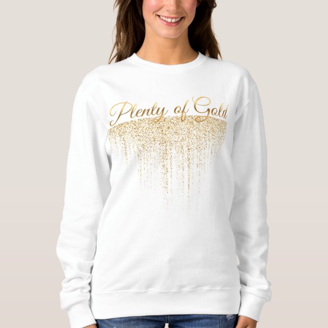 Massor av guld glitter t shirt (Framsida)