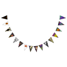 Massor av Halloween-varelser Vimplar