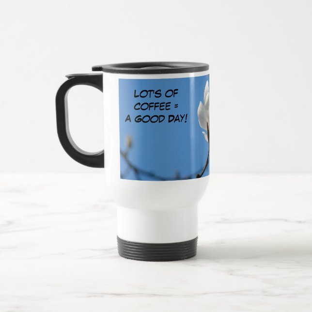 Massor av kaffe En bra dag Kaffe Resemuggar gåvor Resemugg (Vänster)