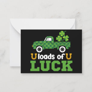 Massor Av Tur Traktor Pojkar St Patricks Dag Barn Anteckningskort