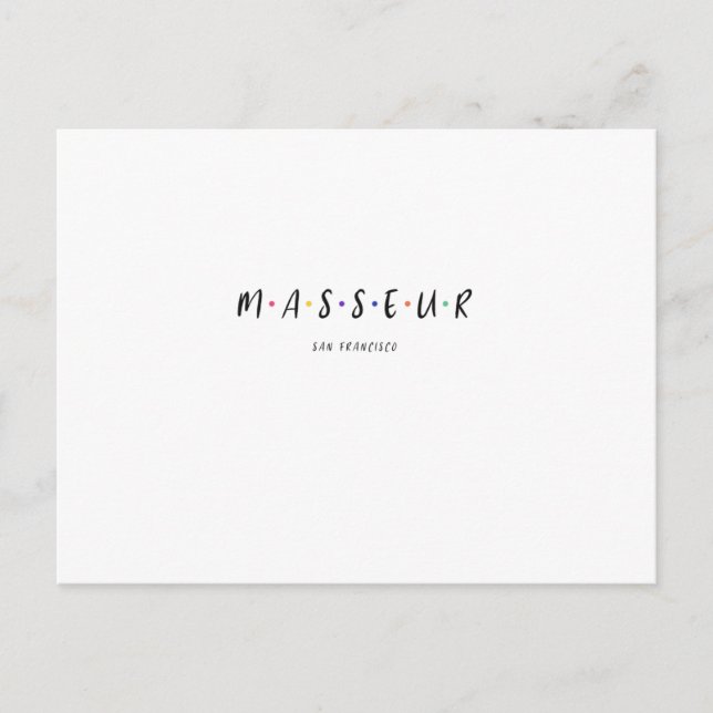 Massör Masserar Vykort (Framsida)