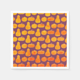 Massor Och Massor Av Pumpakiner Pappersservett
