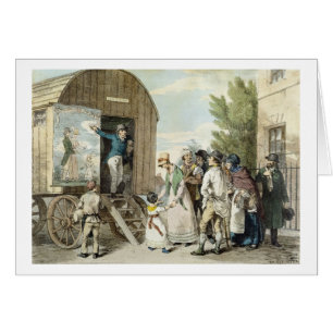 Mässorna: Showen, c.1821 (färglitho) Hälsningskort