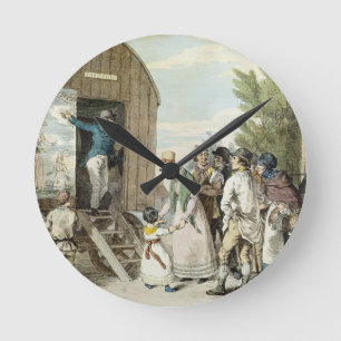 Mässorna: Showen, c.1821 (färglitho) Rund Klocka