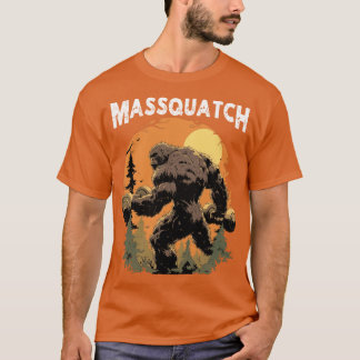 Massquatch Funny Workout Gym Sasquatch Weightlifte T Shirt