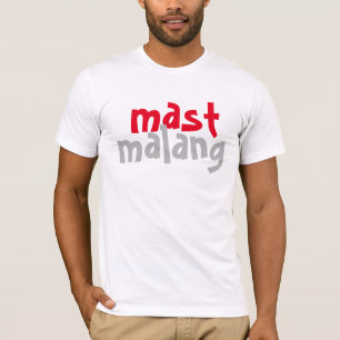 Mast malang desi-fri roligt av sprit indian design t shirt