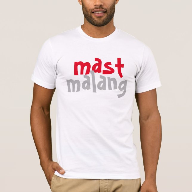 Mast malang desi-fri roligt av sprit indian design t shirt (Framsida)