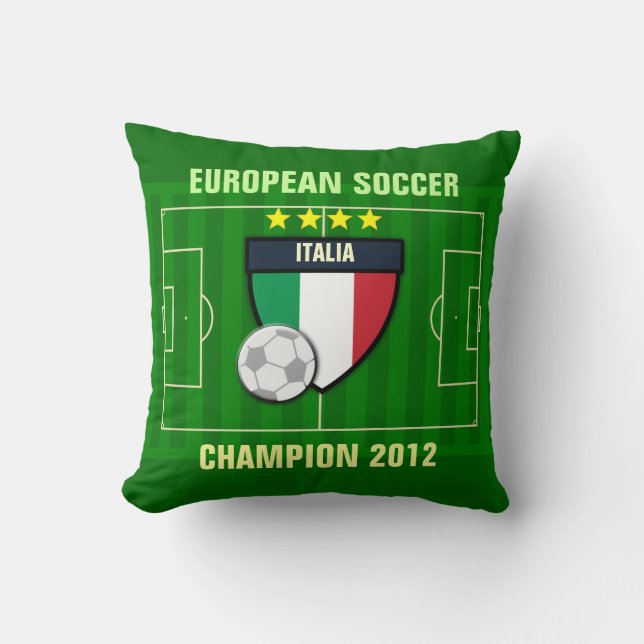 Mästare 2012 för Italia italienfotboll Kudde (Framsida)