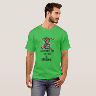 Mästare av Bytes & Sängdags Geek Pappa T Shirt
