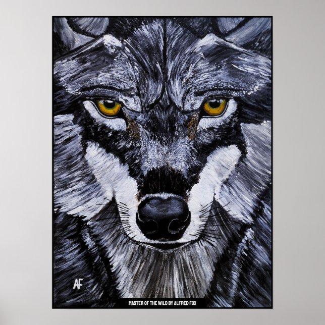Mästare av det vilda Målning av Alfred Fox Poster (Framsidan)