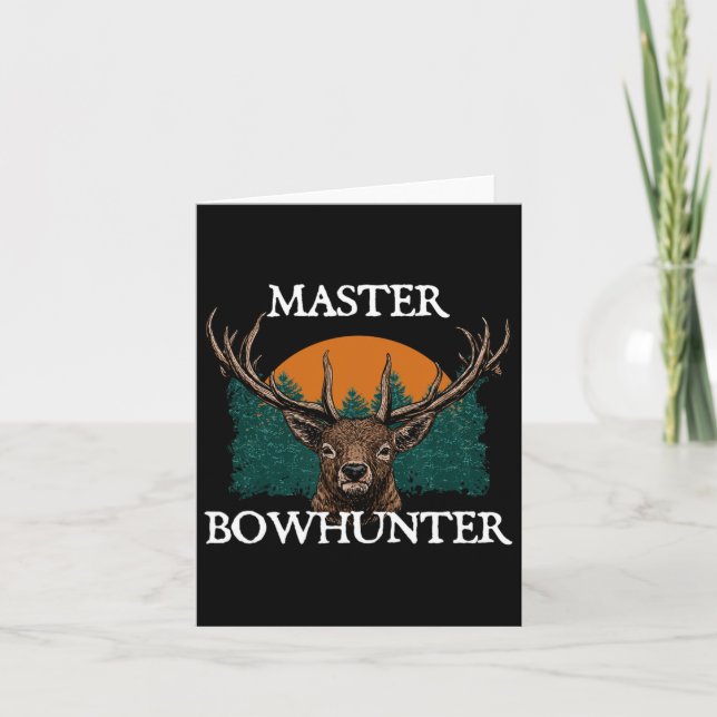 Mästare Bowhunter Fars dag Hunting Parents Hunte Kort (Framsida)
