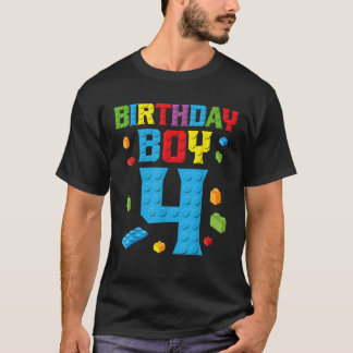 Mästare Byggare 4-års Födelsedags Pojke 4 Fyra Års T Shirt