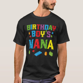 Mästare Byggare Födelsedags Pojke s Mormor Bygger T Shirt