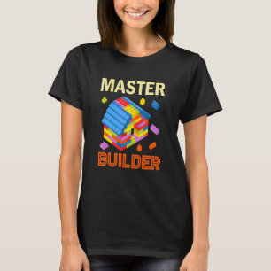 Mästare Byggsten Pojkar Byggnadsblock T Shirt