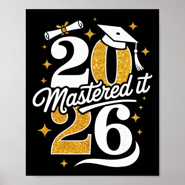 Mästare Cl 2026 Examen Gåvor Masters Examen  Poster (Framsidan)