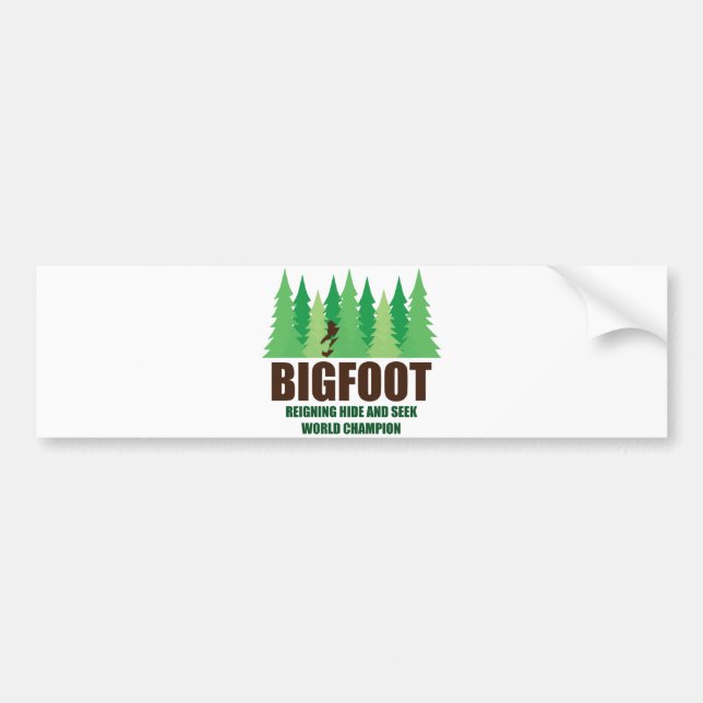 Mästare för Bigfoot Sasquatch kurragömmavärld Bildekal (Framsidan)
