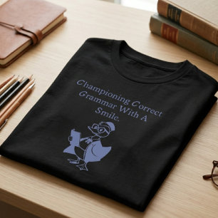 Mästare för korrekt grammatik med ett leende desig t shirt