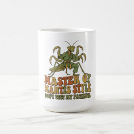 Mästare i Mantis-stil Karate Insekt Rolig Kampspor Kaffemugg