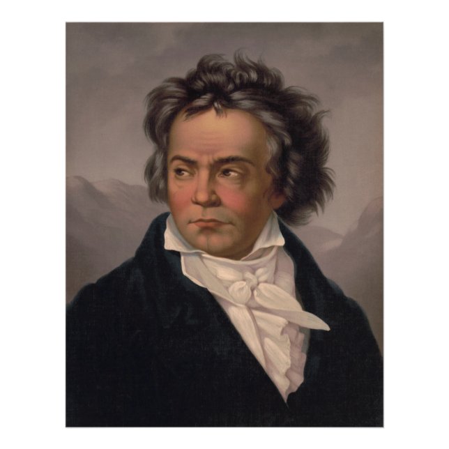 Mästare Ludwig Beethoven Symfoni Musik Kompositör Fototryck (Framsidan)