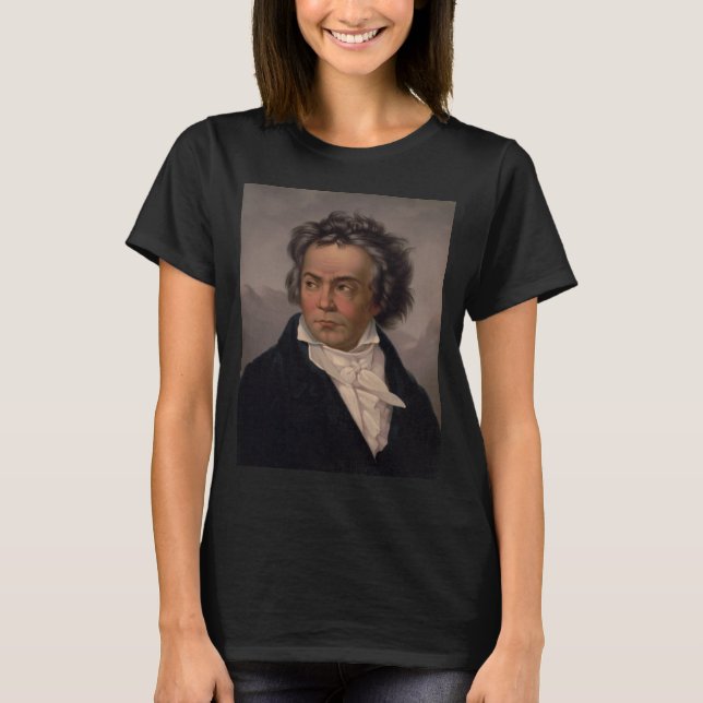 Mästare Ludwig Beethoven Symfoni Musik Kompositör T Shirt (Framsida)