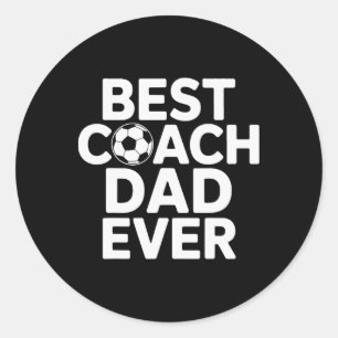 Mästare Mentor Bästa Tränare Pappa Alltid Fotbolls Runt Klistermärke