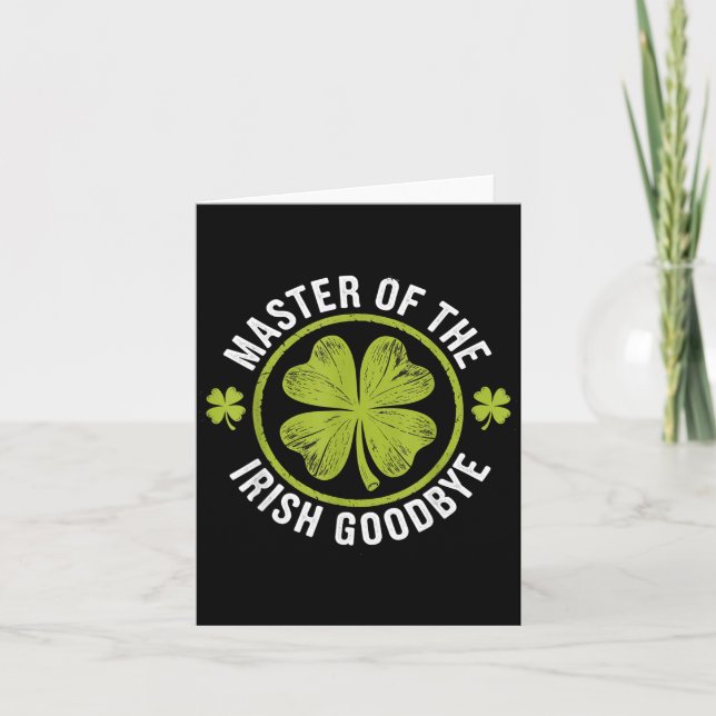 Mästare på det irländska avskedet St. Patrick's Da Kort (Framsida)