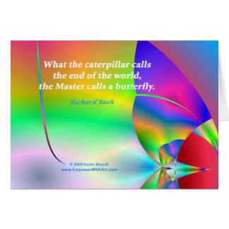 Mästaren kallar en fjäril hälsningskort