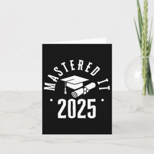 Mastariserad IT Masters Degree Studenten För manar Kort