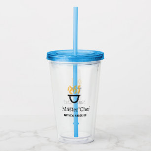Mästarkock lägg till namn svart panne gul eld rök take away mugg