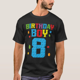 Mästarkonstruktör 8-års födelsedags pojke 8 Åtta å T Shirt
