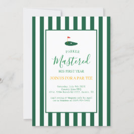 Mastat första året en Hål under en Grönt Inbjudningar