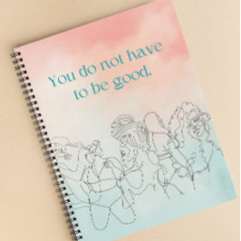 Måste inte vara Bra Peach och Pastel Blue Noteboo Anteckningsbok