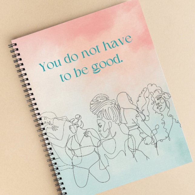 Måste inte vara Bra Peach och Pastel Blue Noteboo Anteckningsbok (Skapare uppladdad)