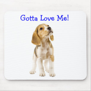Måste Kärlek Beagle Puppy Mousepad Musmatta