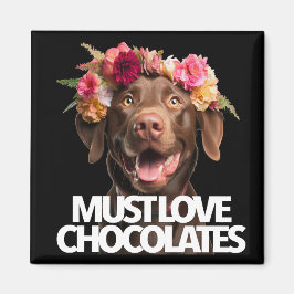 Måste Kärlek chokladfärgat bruna labrador Magnet