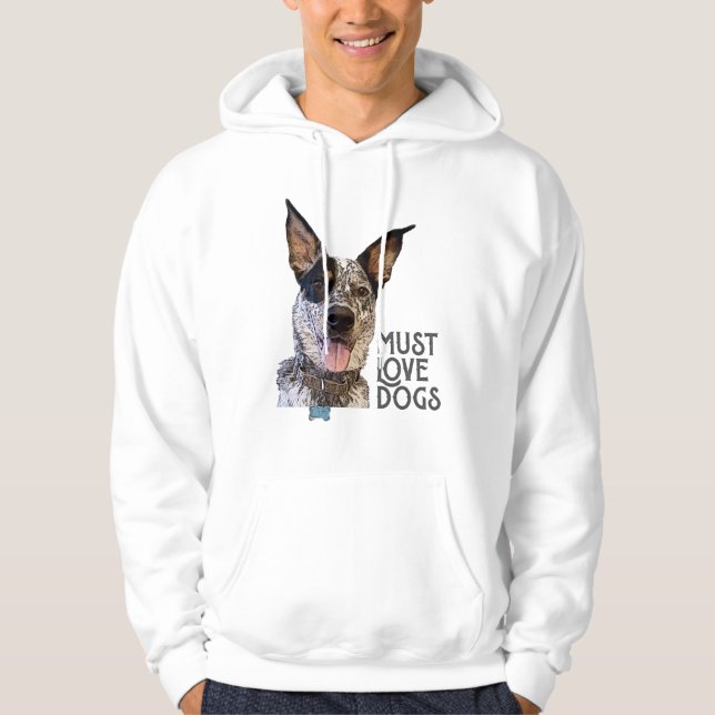 Måste Kärlek Hundar grafik Hoodie (Framsida)