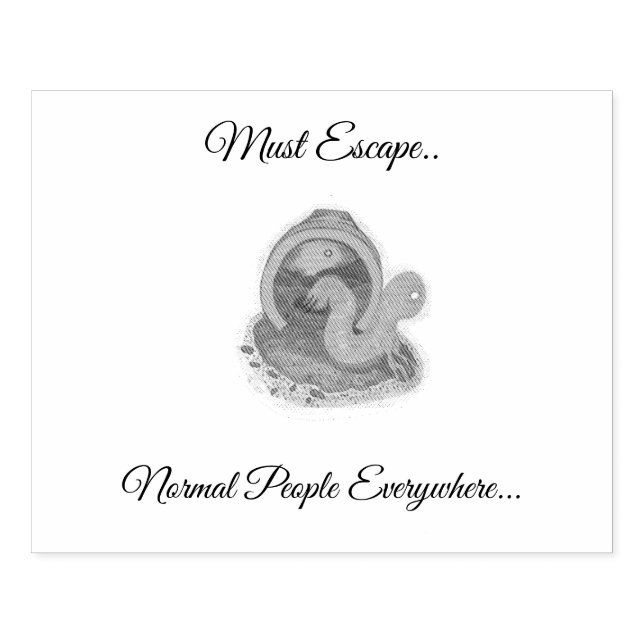 Måste rymma...den kröda gummigumman frimärke stämpel (Tryck)