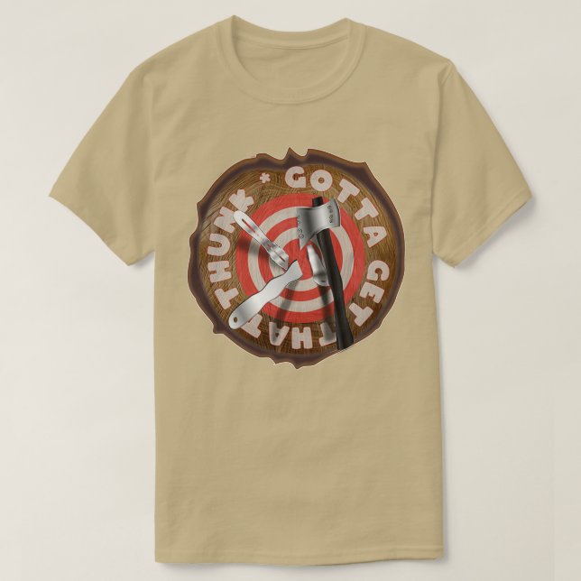 Måste skaffa det där THUNK Träd Stump Impalement T Shirt (Design framsida)