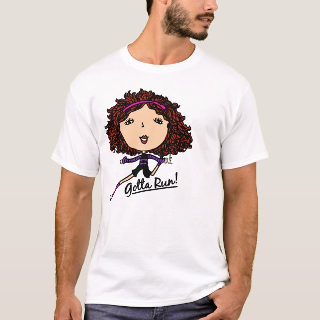 Måste Springa Go Girl Original T Shirt (Framsida)