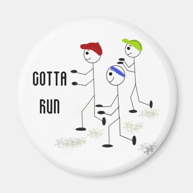 Måste Springa Motivationsdesign Magnet (Framsidan)