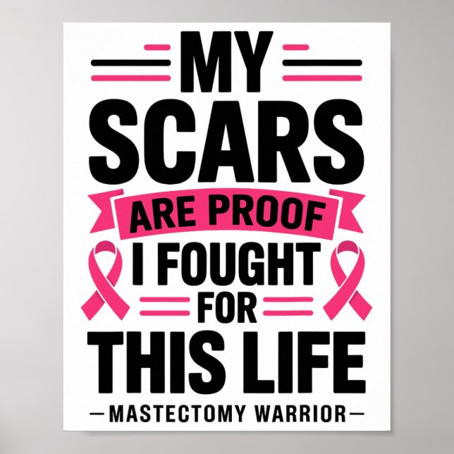 Mastectomy Funny Breast Cancer 1 Poster (Framsidan)