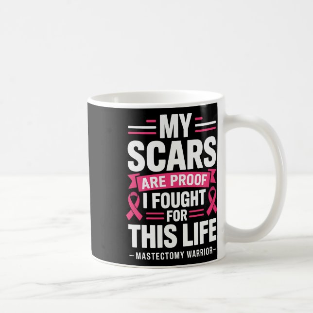 Mastectomy Funny Breast Cancer Kvinnor Kaffemugg (Höger)