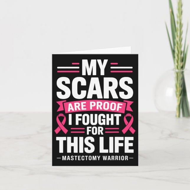Mastectomy Funny Breast Cancer Kvinnor Kort (Framsida)