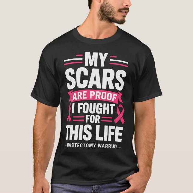 Mastectomy Funny Breast Cancer Kvinnor T Shirt (Framsida)